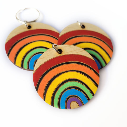 Rainbow & Black Pride Keyring