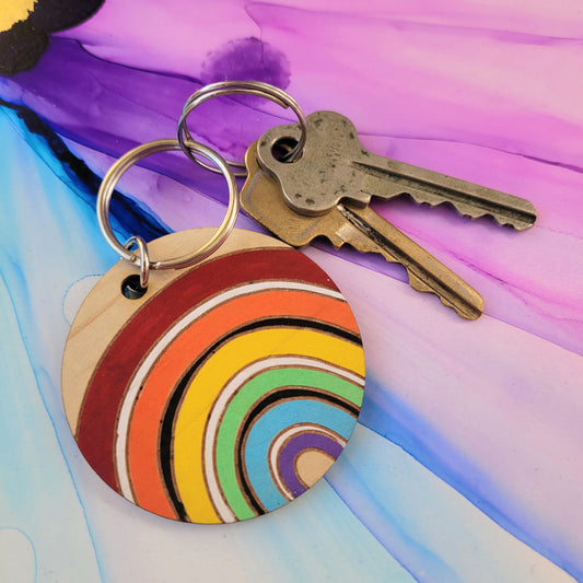 Rainbow Pride (B&W) Keyring