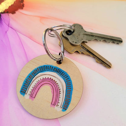 Trans Pride Keyring