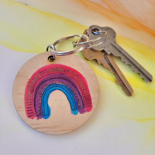 Bisexual Pride Keyring