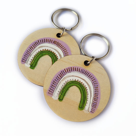 Genderqueer Pride Keyring