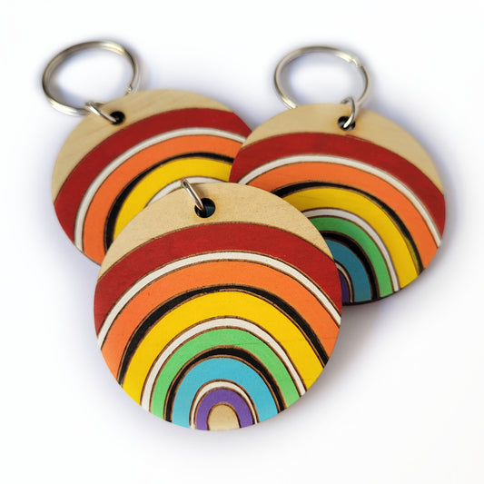 Rainbow Pride (B&W) Keyring