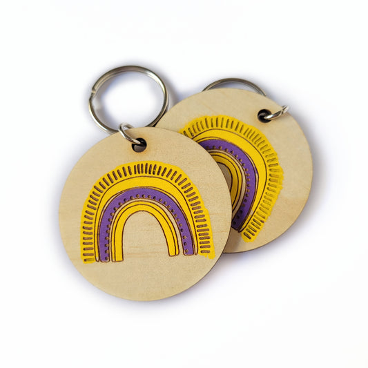 Intersex Pride Keyring