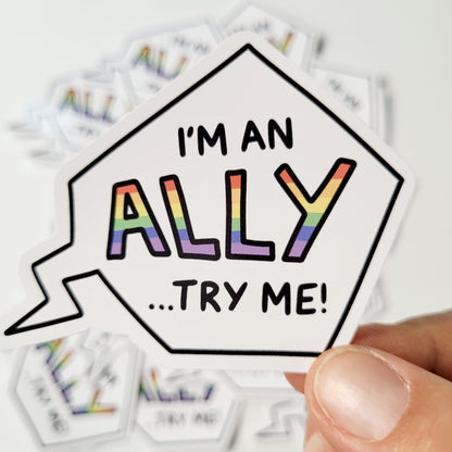 LGBTQIA+ Ally Vinyl Sticker