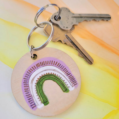 Genderqueer Pride Keyring