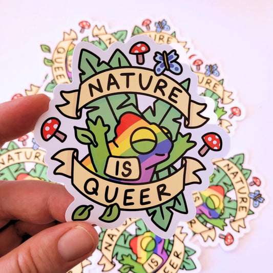 Nature Is Queer Vinyl Sticker